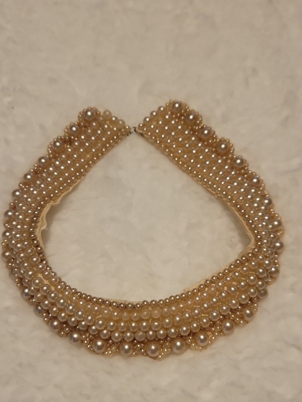 Vintage 1930s Truly Regal Faux Pearl Collar Necklace